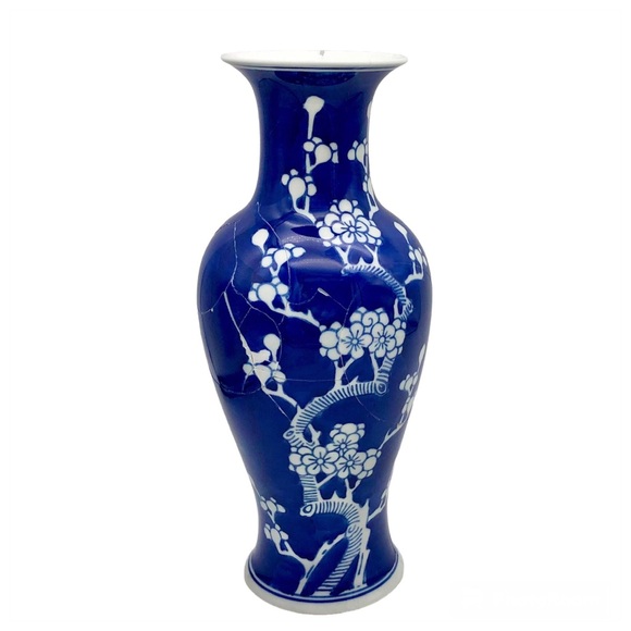 Coming Soon! Kintsugi Vase 12” Chinese Prunus Blossom Gold Crack Growth Gift - Picture 2 of 10
